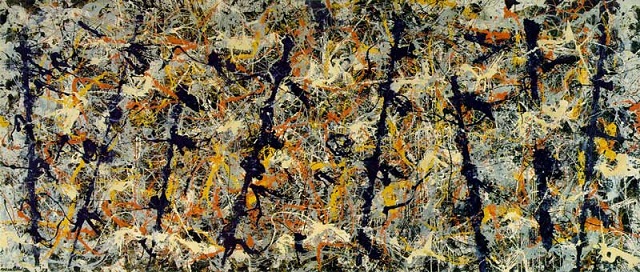 Obraz Jacksona Pollocka "Bluepoles". Źródło: Wikipedia