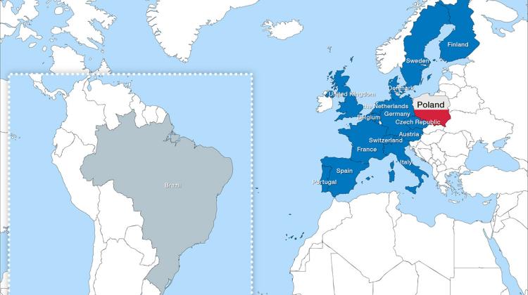 Mapa krajów członkowskich Europejskiego Obserwatorium Południowego (ESO). Źródło: ESO