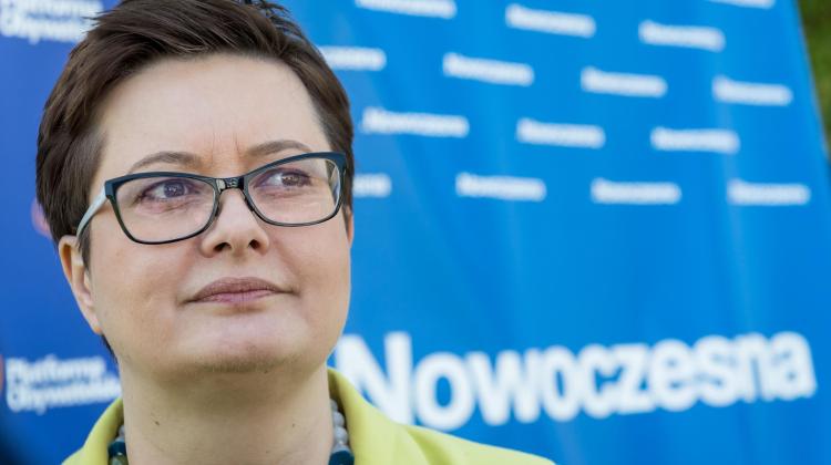 Szefowa Nowoczesnej Katarzyna Lubnauer. Fot. PAP/Tytus Żmijewski 19.05.2018.