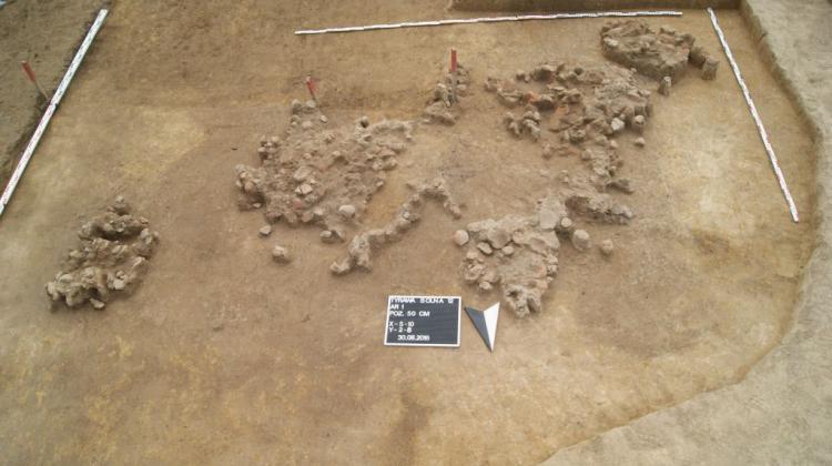 Pozostałości instalacji solowarskich sprzed kilku tysięcy lat, fot. M. Dębiec
