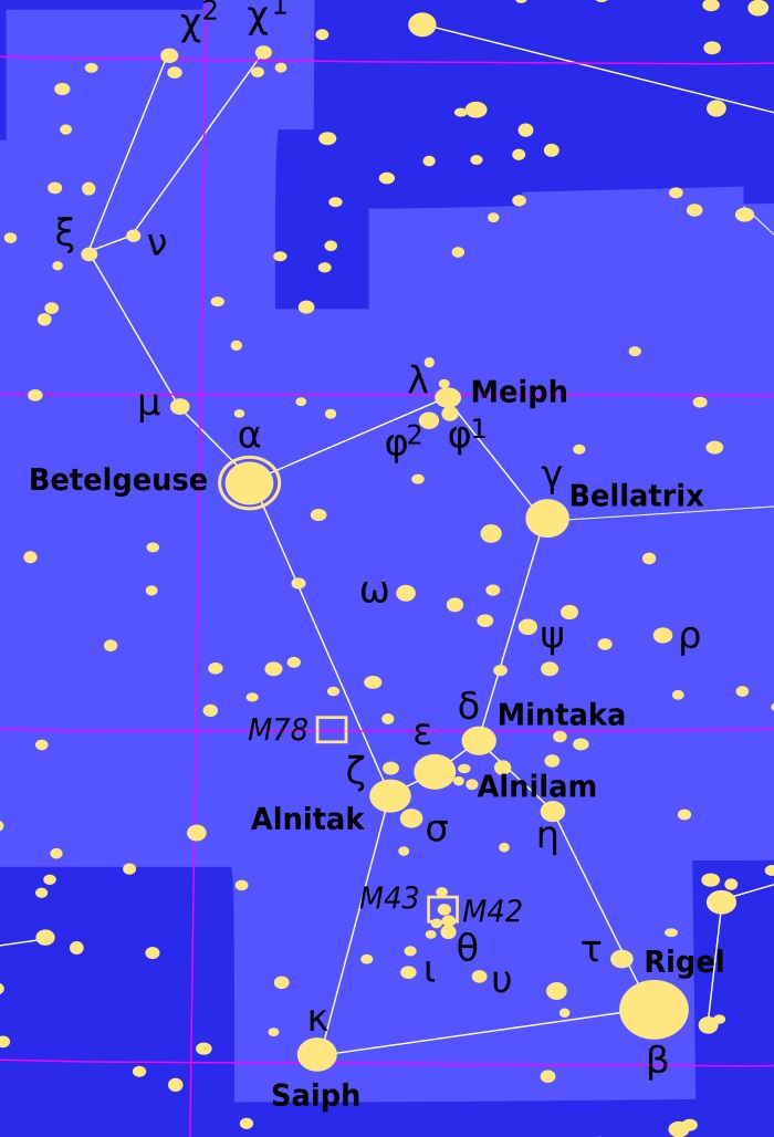Betelgeza i Rigel w gwiazdozbiorze Oriona staną się kiedyś supernowymi