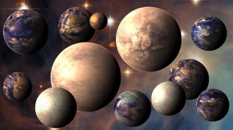 Wizualizacje różnych planet. Źródło: PHL@UPR Arecibo / ESA/Hubble, NASA.